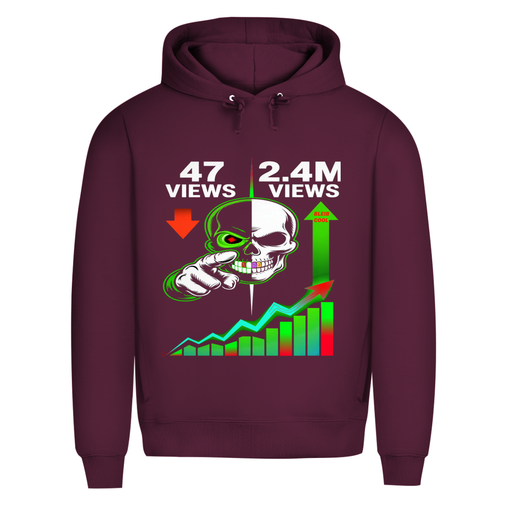 Herren Premium Bio Hoodie Algorhythm Skull