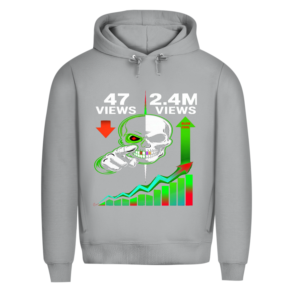 Herren Premium Bio Hoodie Algorhythm Skull