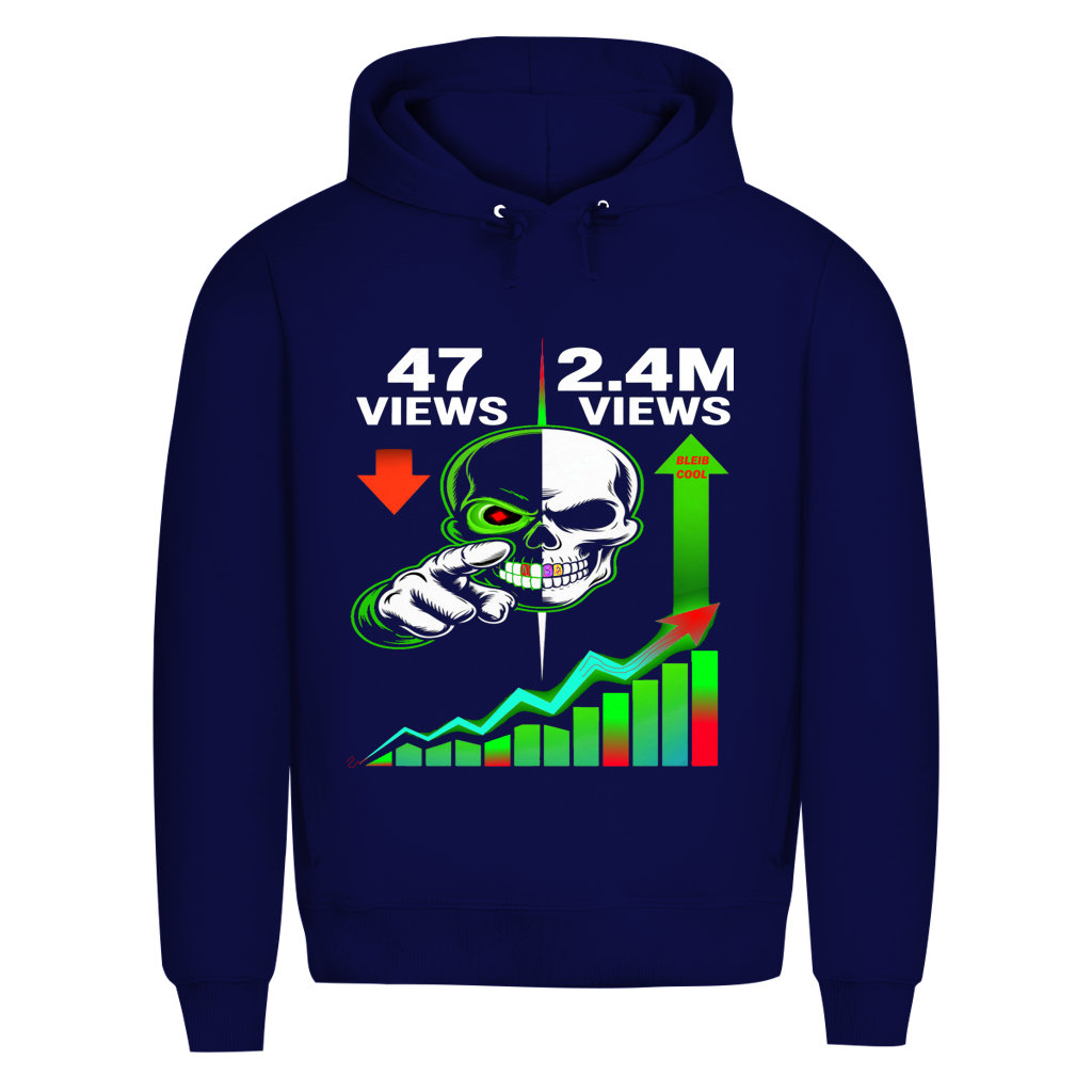 Herren Premium Bio Hoodie Algorhythm Skull