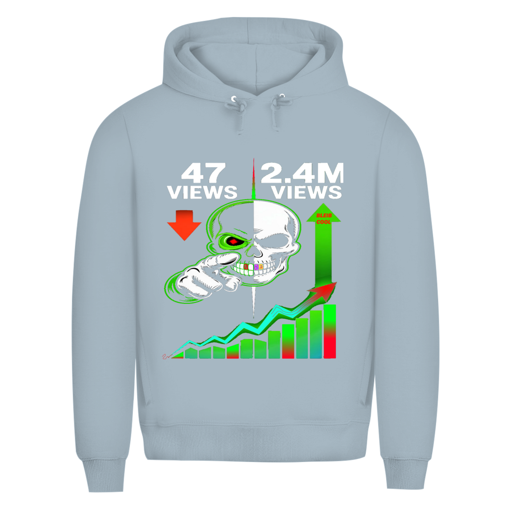 Herren Premium Bio Hoodie Algorhythm Skull