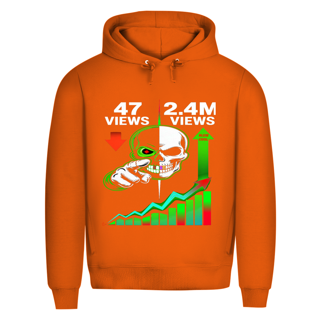 Herren Premium Bio Hoodie Algorhythm Skull