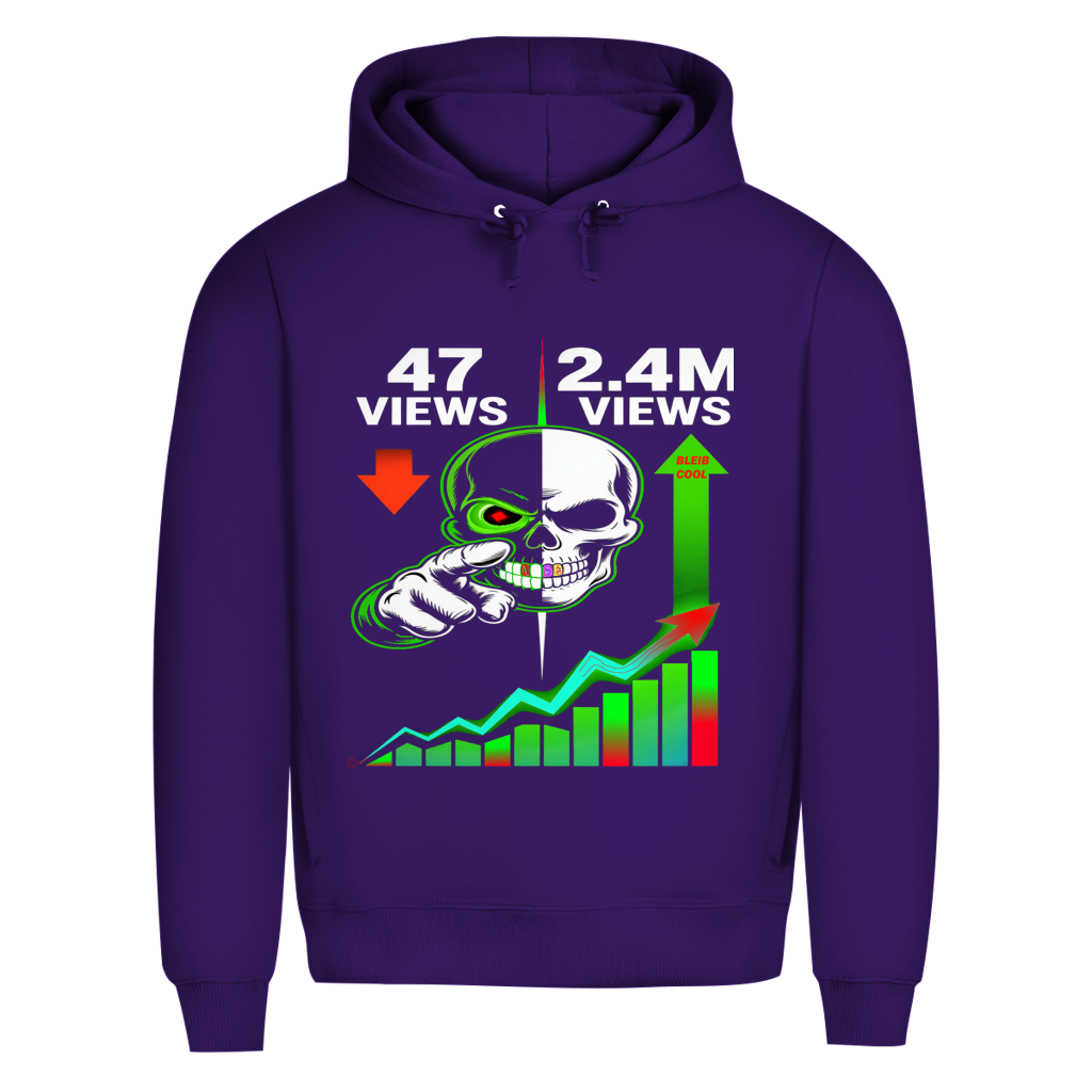Herren Premium Bio Hoodie Algorhythm Skull