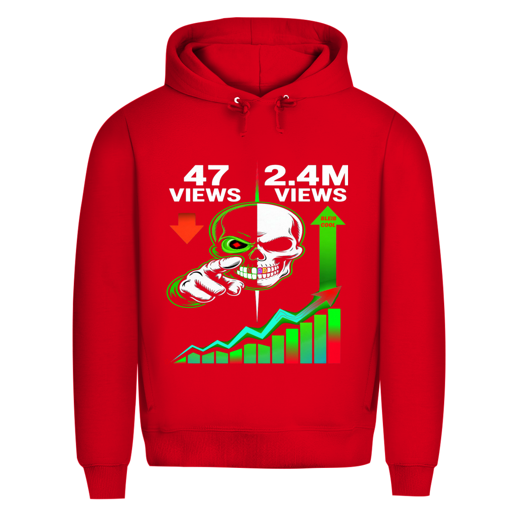 Herren Premium Bio Hoodie Algorhythm Skull