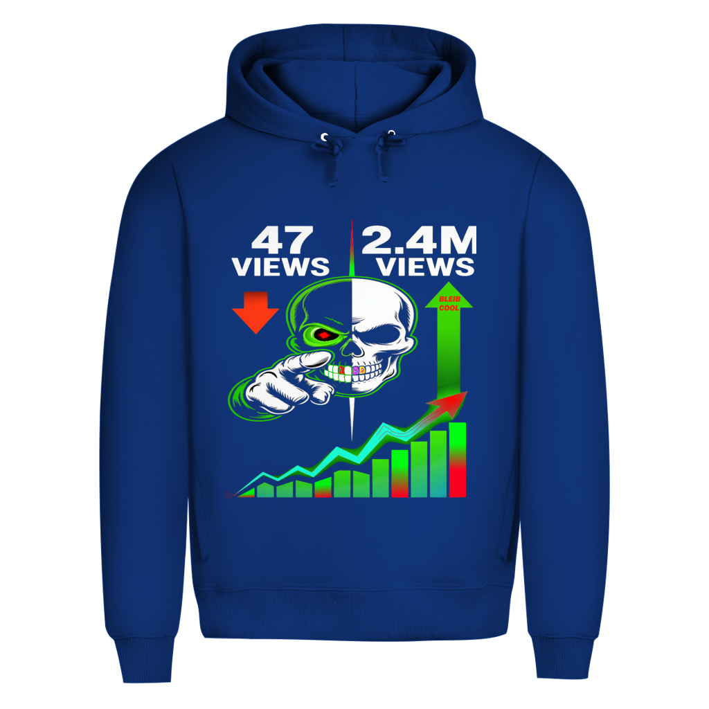 Herren Premium Bio Hoodie Algorhythm Skull