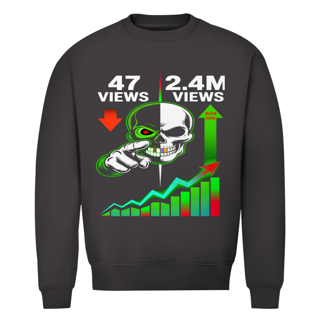 Herren Premium Bio Sweatshirt Algorhythm Skull