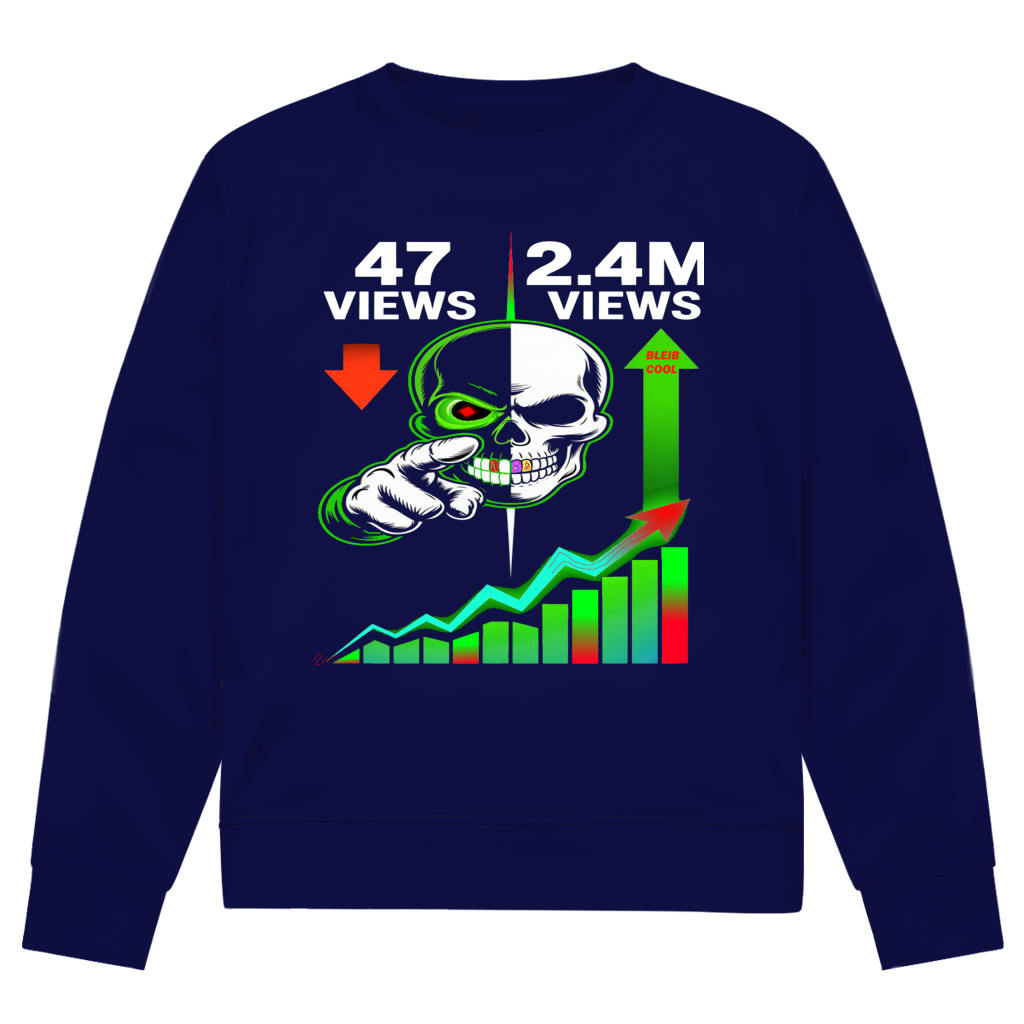Herren Premium Bio Sweatshirt Algorhythm Skull