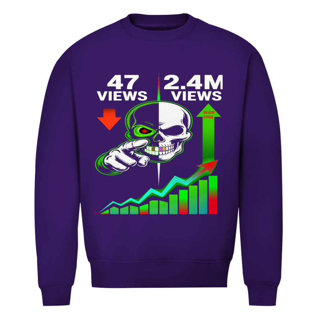 Herren Premium Bio Sweatshirt Algorhythm Skull