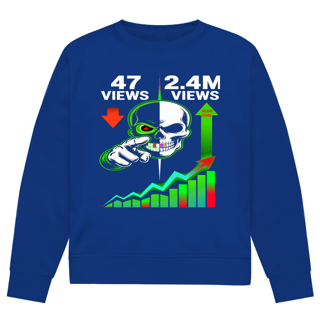 Herren Premium Bio Sweatshirt Algorhythm Skull