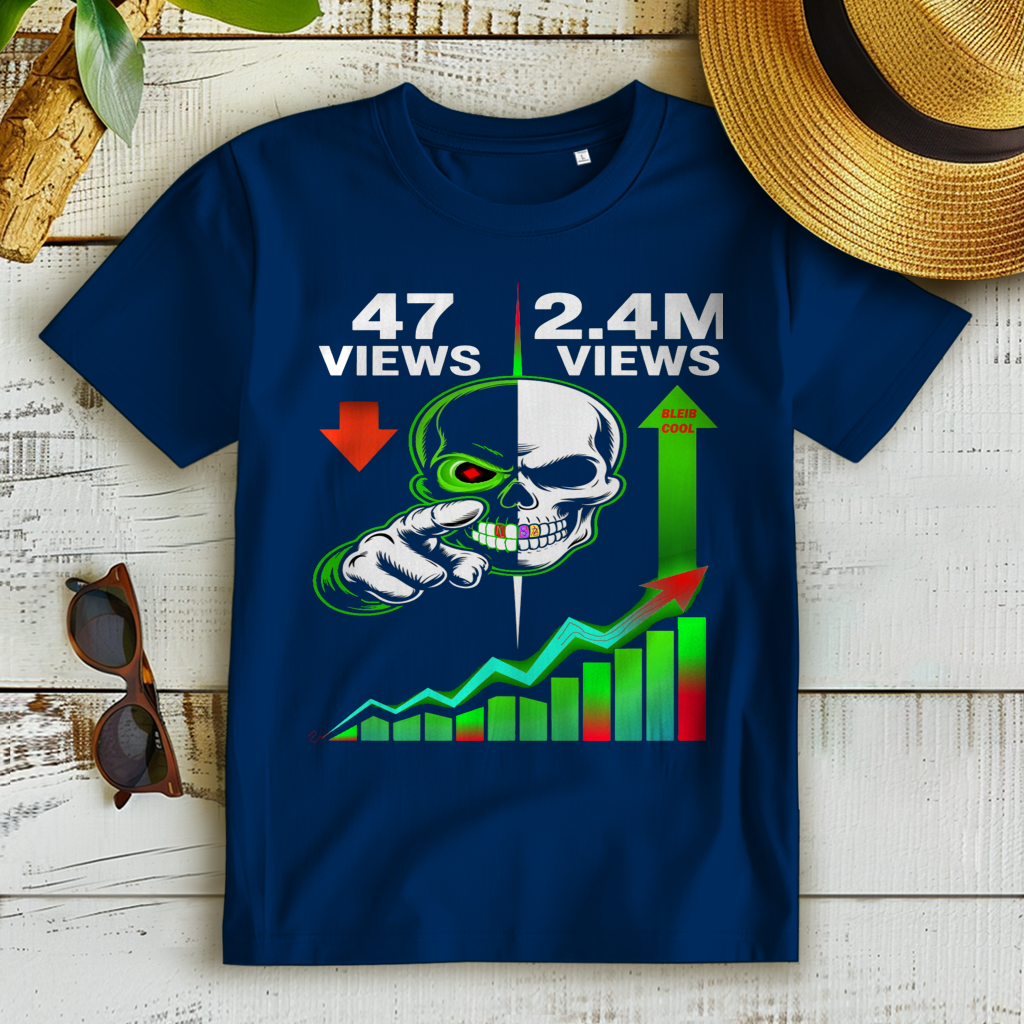 Damen Premium Bio T-Shirt Algorhythm Skull