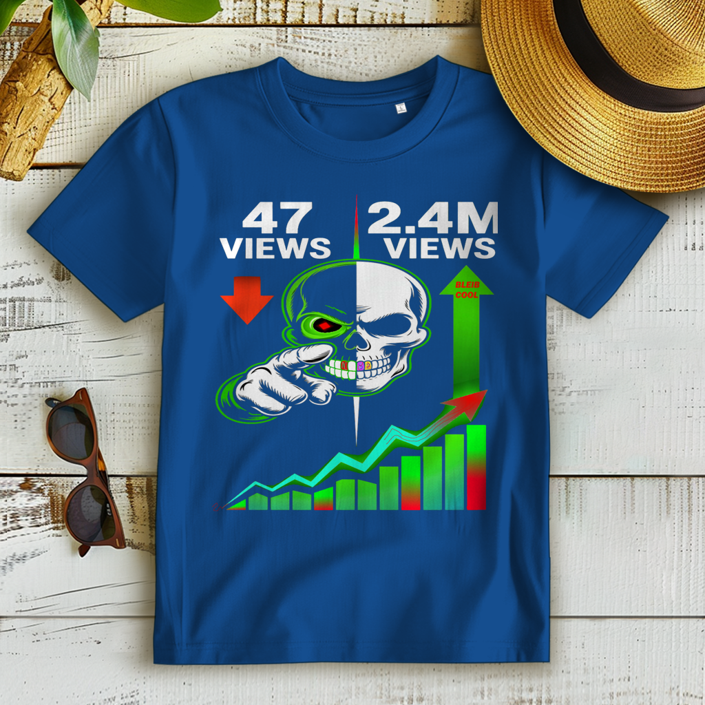 Damen Premium Bio T-Shirt Algorhythm Skull