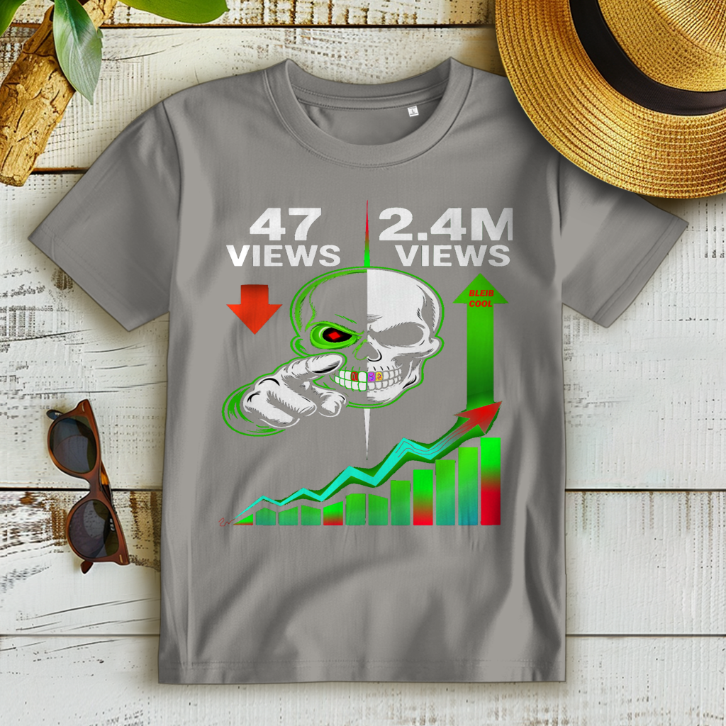 Damen Premium Bio T-Shirt Algorhythm Skull