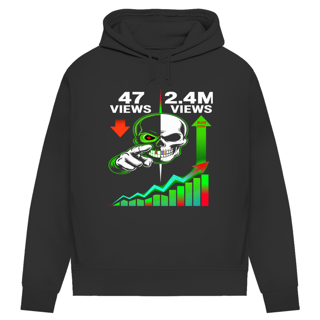 Damen Premium Bio Hoodie Algorhythm Skull
