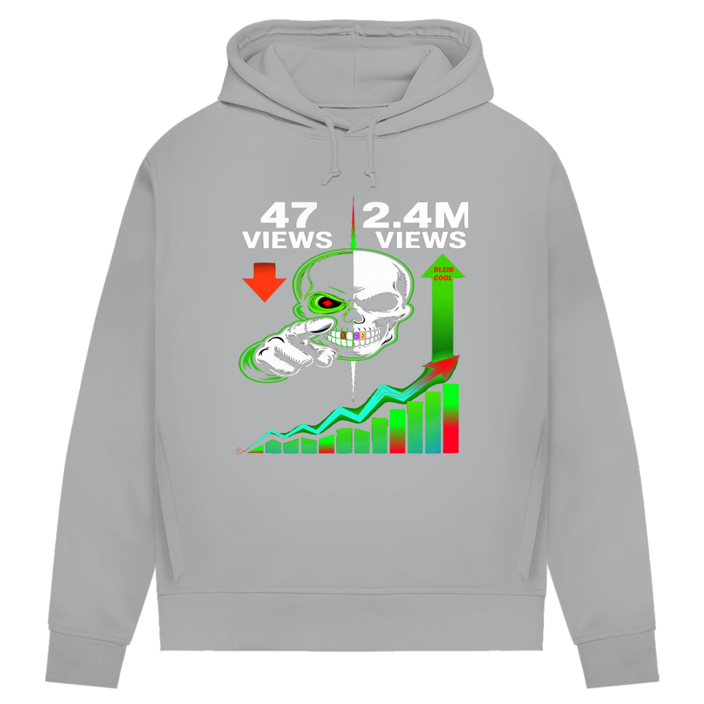 Damen Premium Bio Hoodie Algorhythm Skull