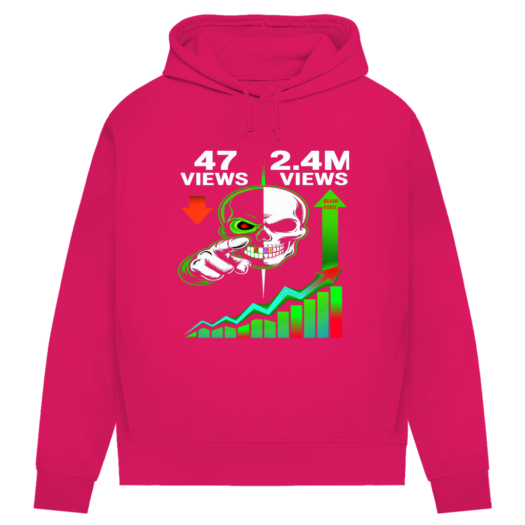 Damen Premium Bio Hoodie Algorhythm Skull