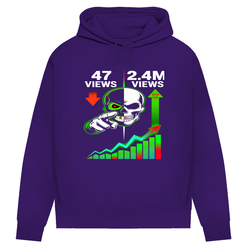 Damen Premium Bio Hoodie Algorhythm Skull