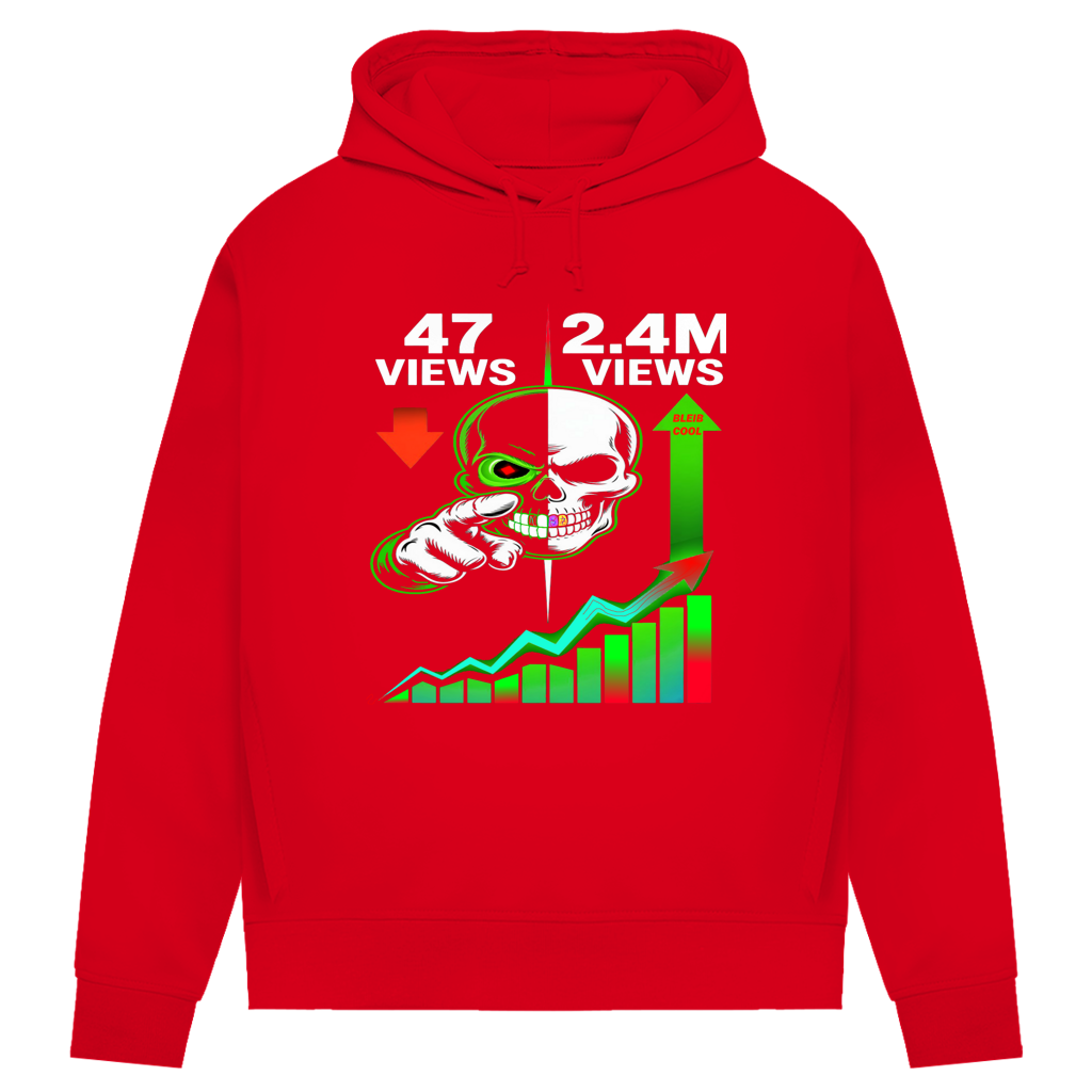 Damen Premium Bio Hoodie Algorhythm Skull