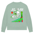 Damen Premium Bio Sweatshirt Algorhythm Skull