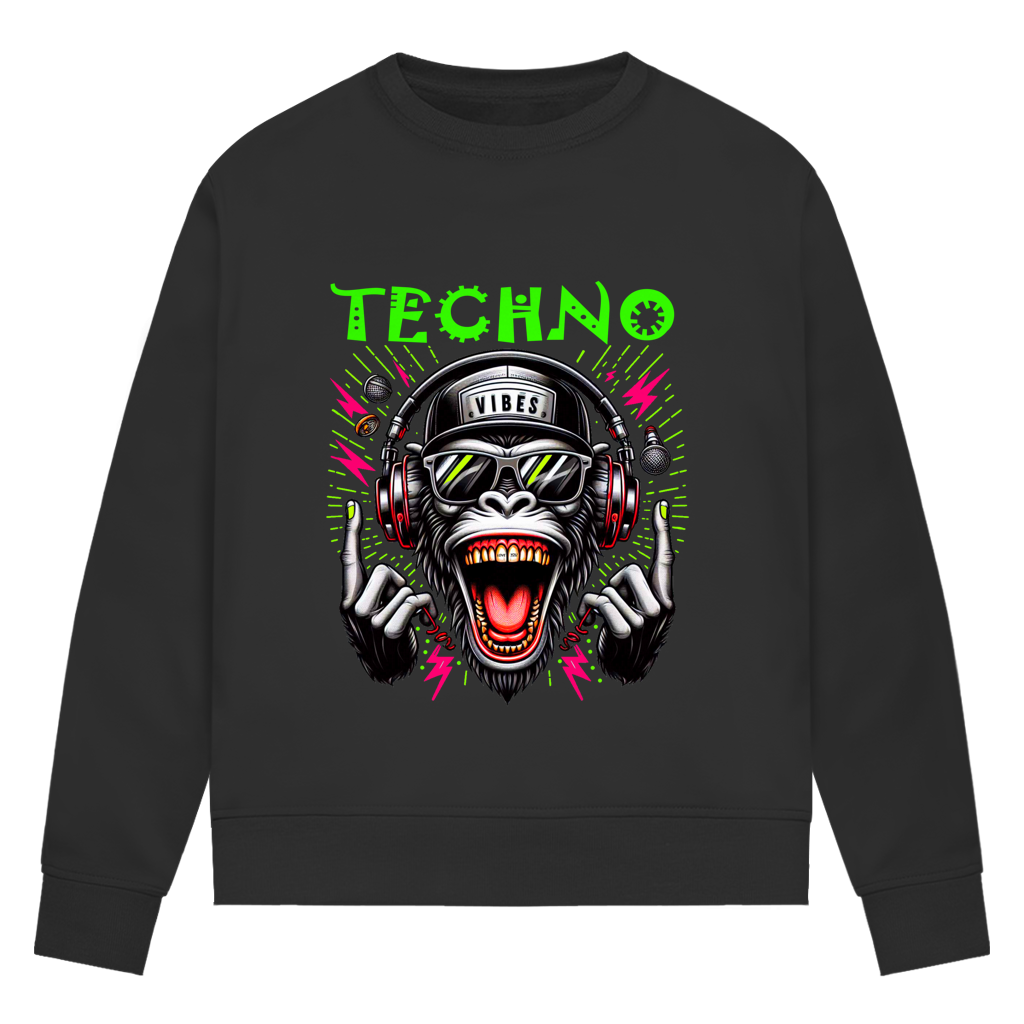 Damen Premium Bio Sweatshirt Techno
