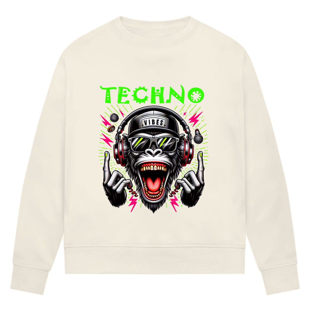 Damen Premium Bio Sweatshirt Techno