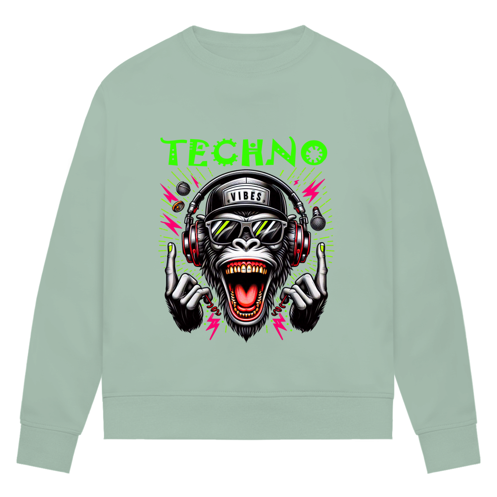 Damen Premium Bio Sweatshirt Techno