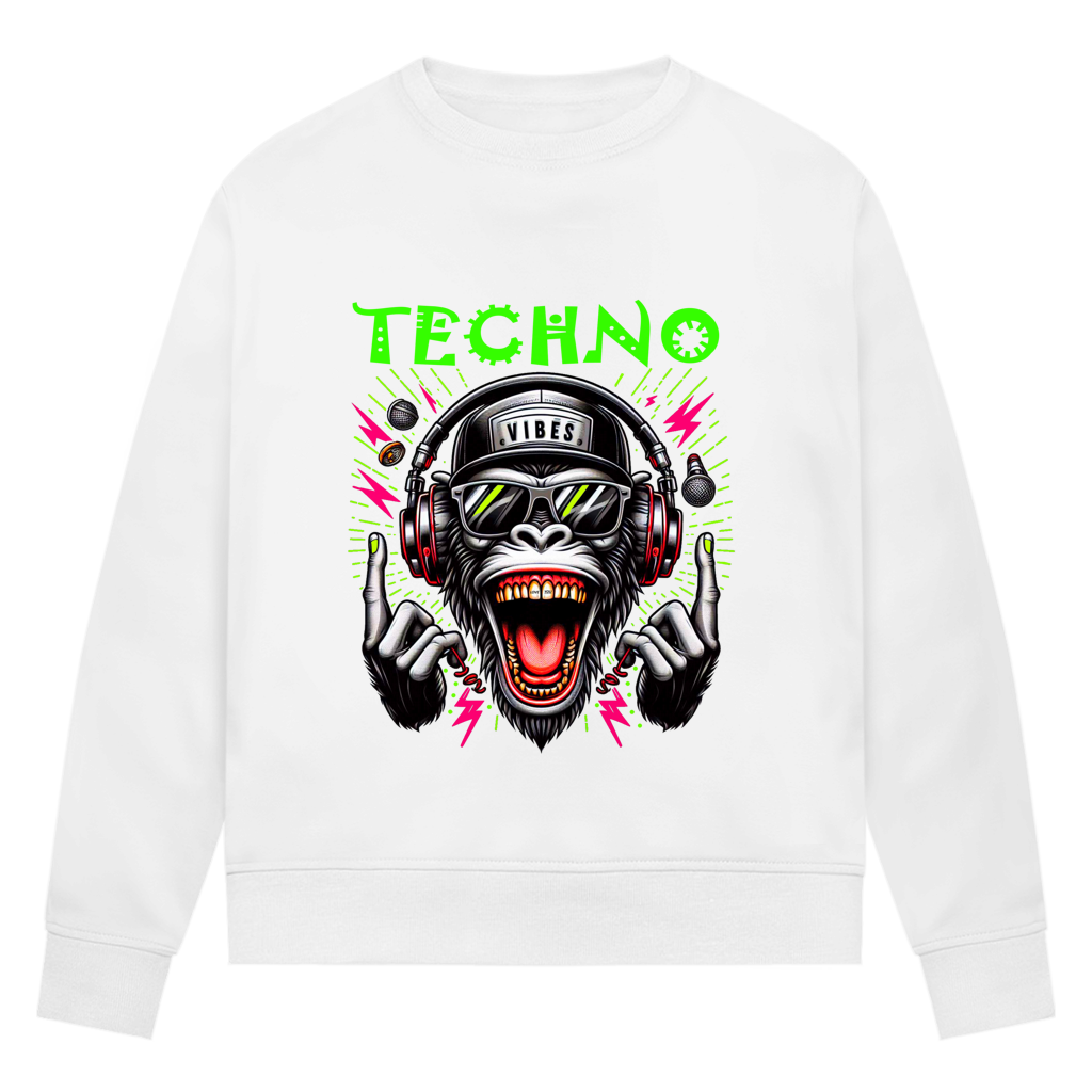 Damen Premium Bio Sweatshirt Techno