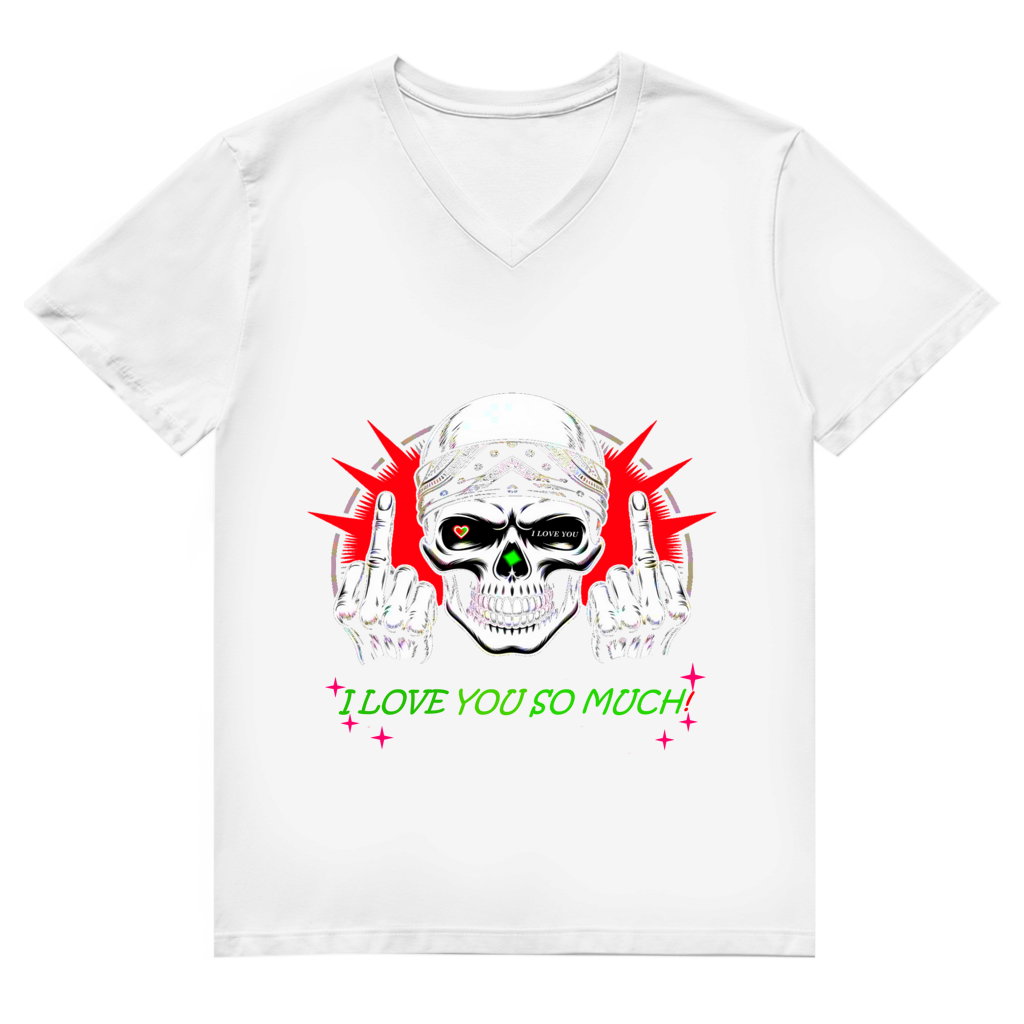Herren Premium Bio V-Neck T-Shirt I love you so much