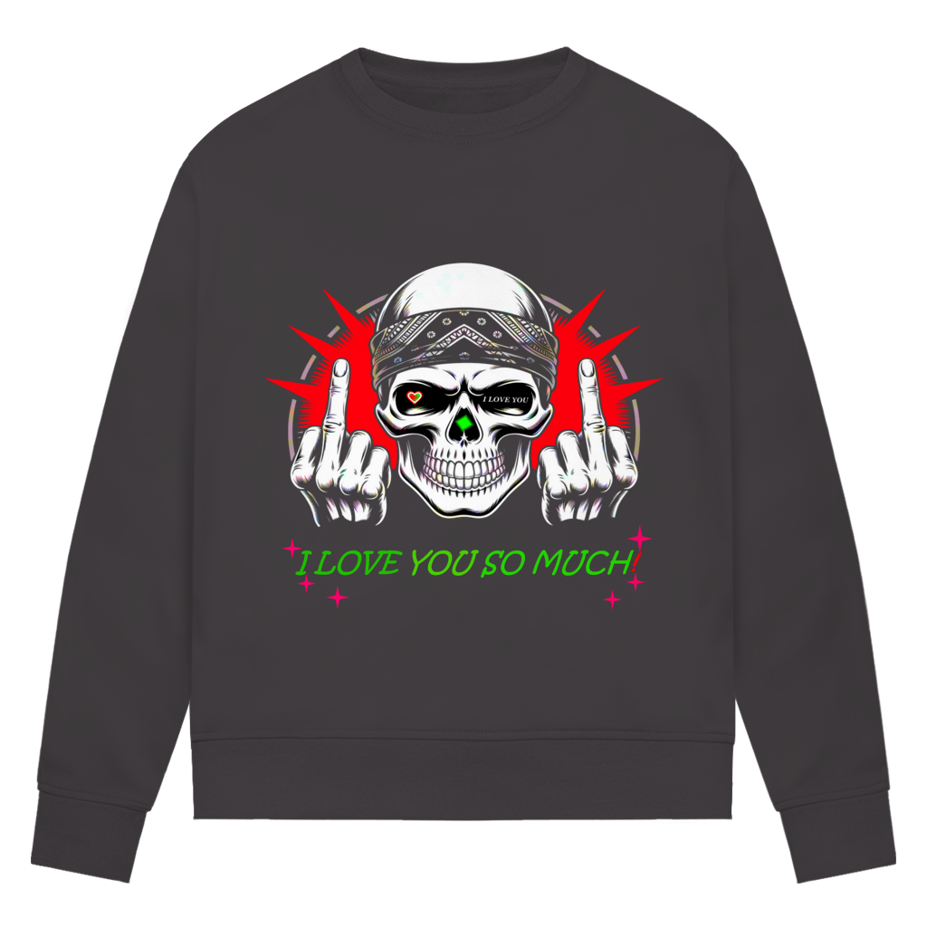 Damen Premium Bio Sweatshirt I love you so much