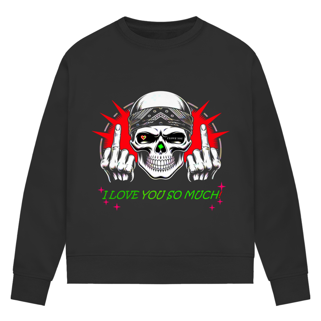 Damen Premium Bio Sweatshirt I love you so much
