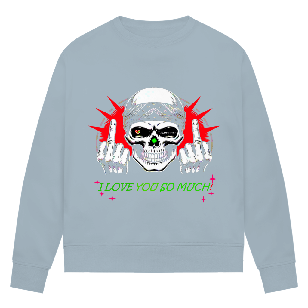 Damen Premium Bio Sweatshirt I love you so much