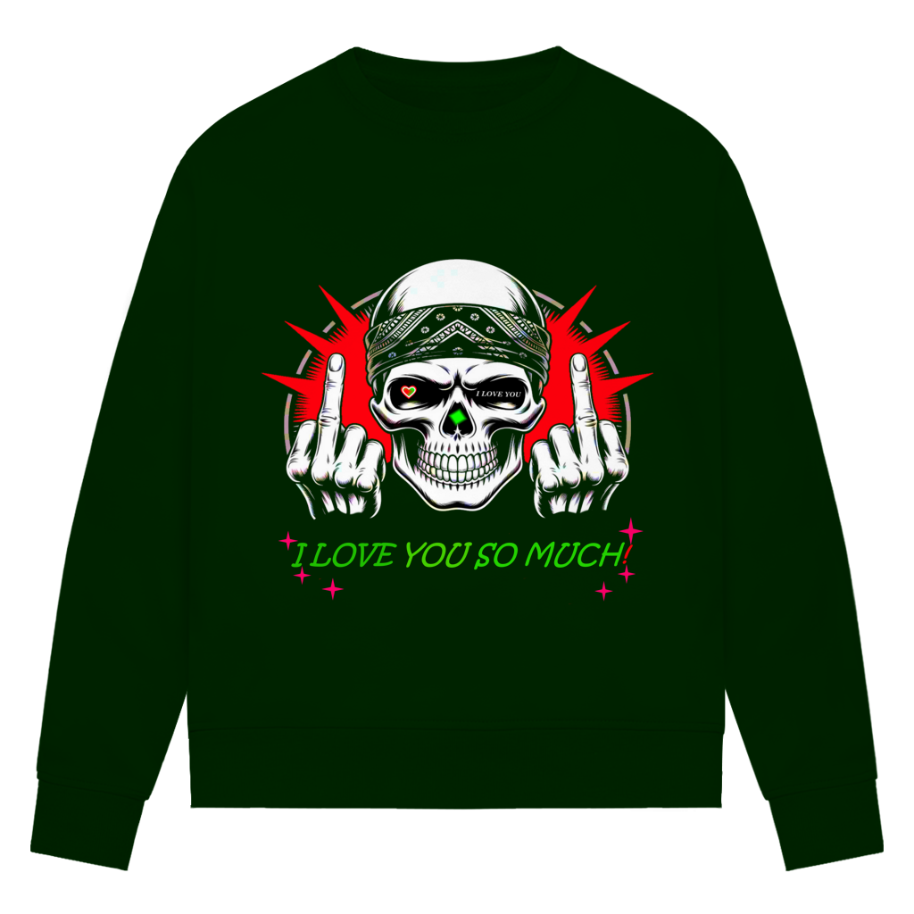 Damen Premium Bio Sweatshirt I love you so much