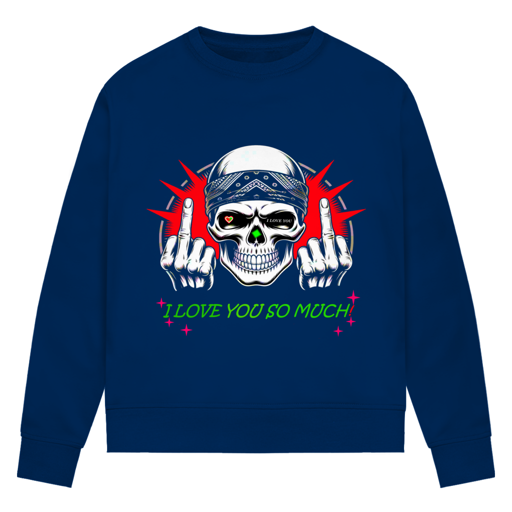 Damen Premium Bio Sweatshirt I love you so much