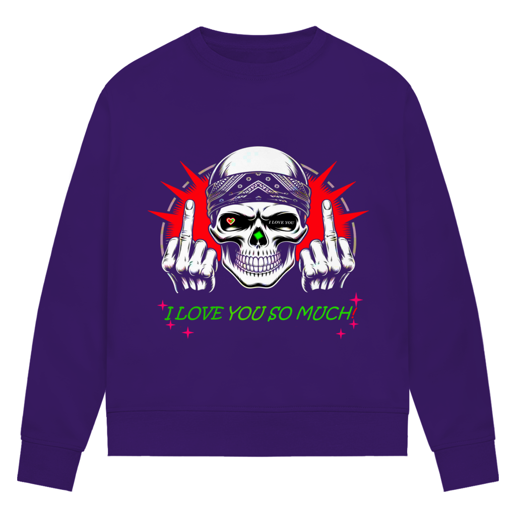 Damen Premium Bio Sweatshirt I love you so much