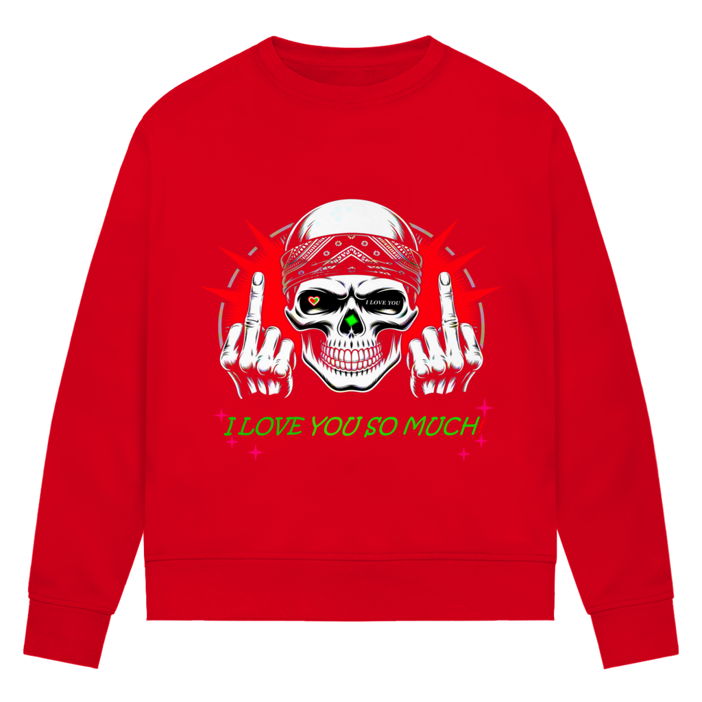 Damen Premium Bio Sweatshirt I love you so much