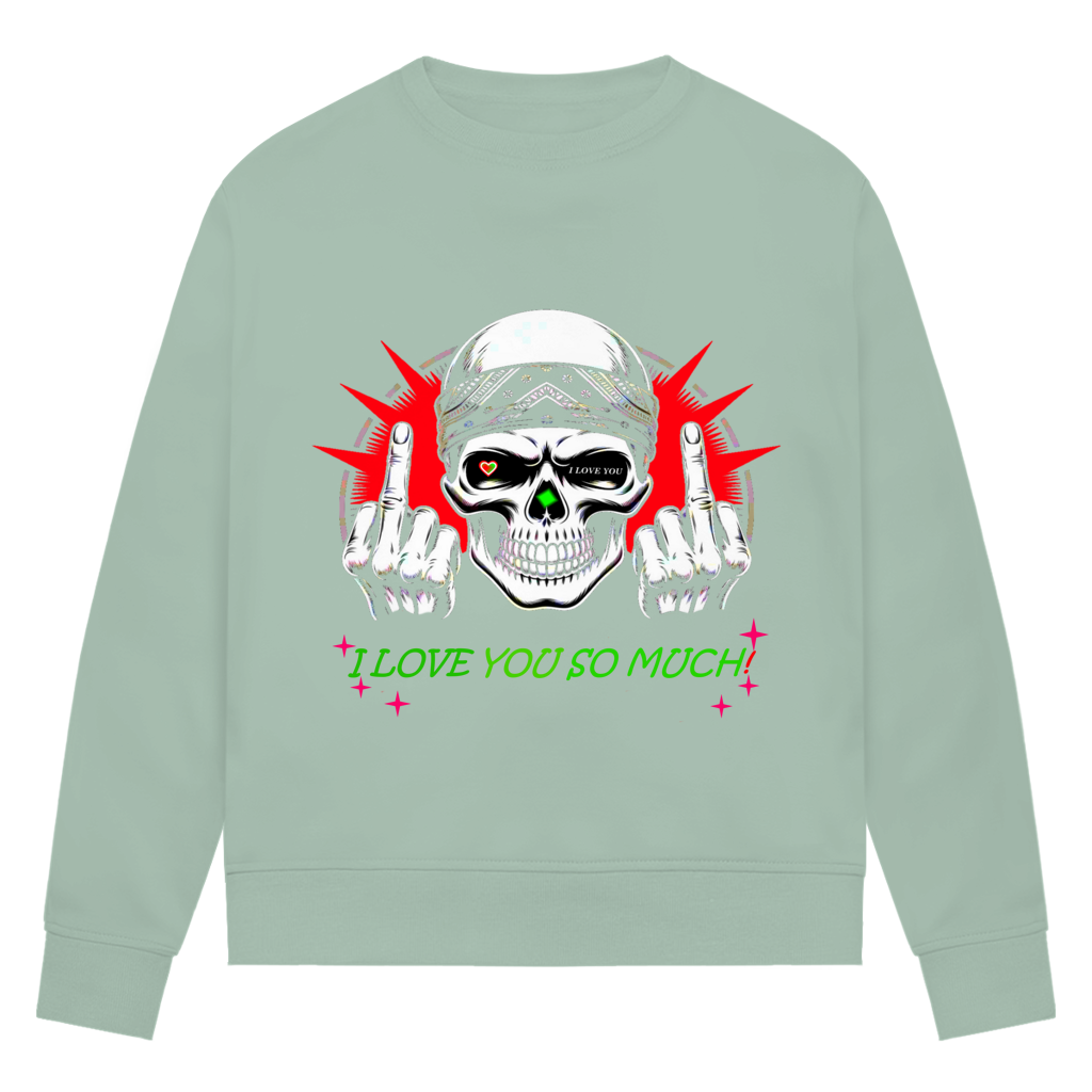 Damen Premium Bio Sweatshirt I love you so much