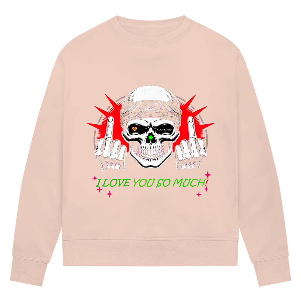 Damen Premium Bio Sweatshirt I love you so much