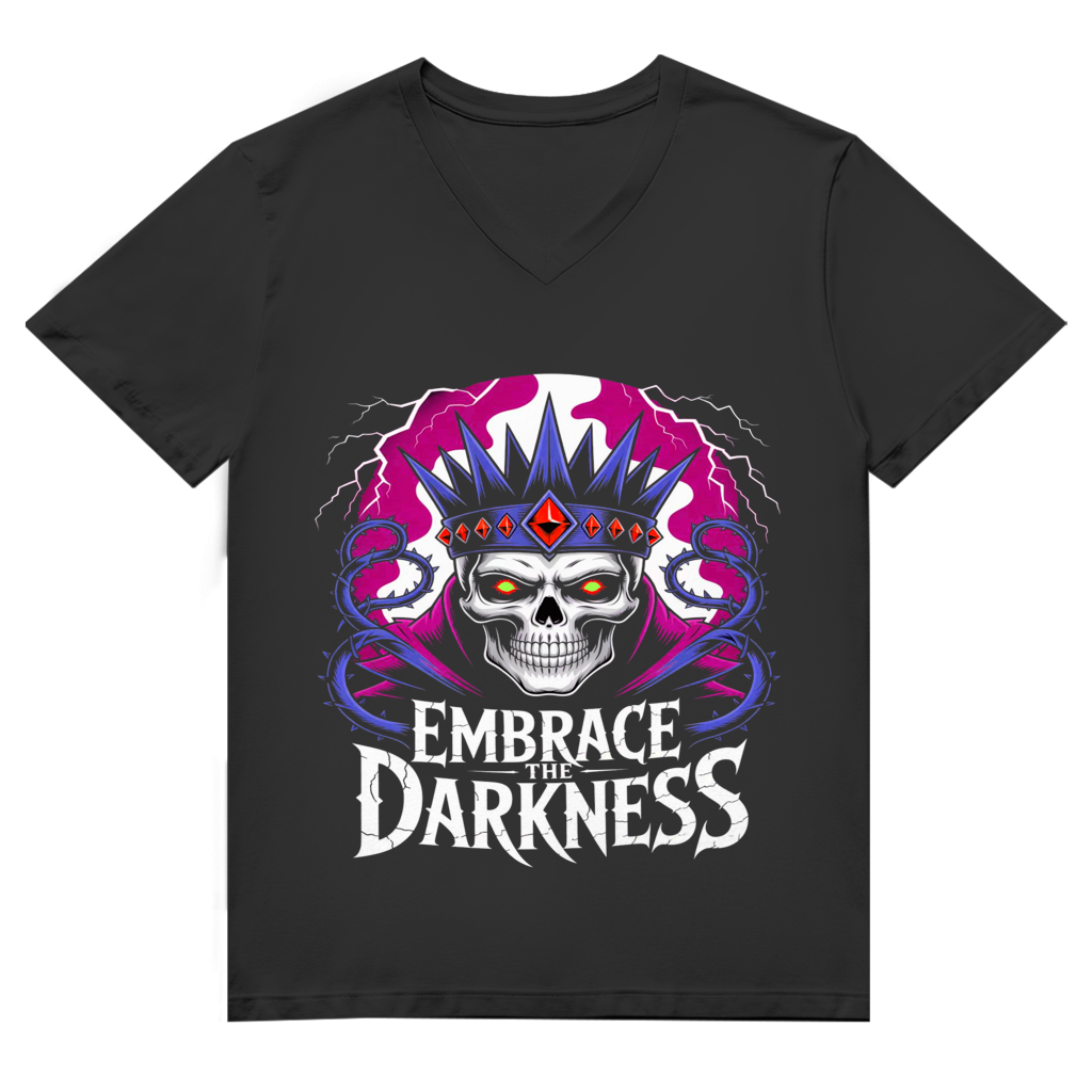 Herren Premium Bio V-Neck T-Shirt Embrace the darkness