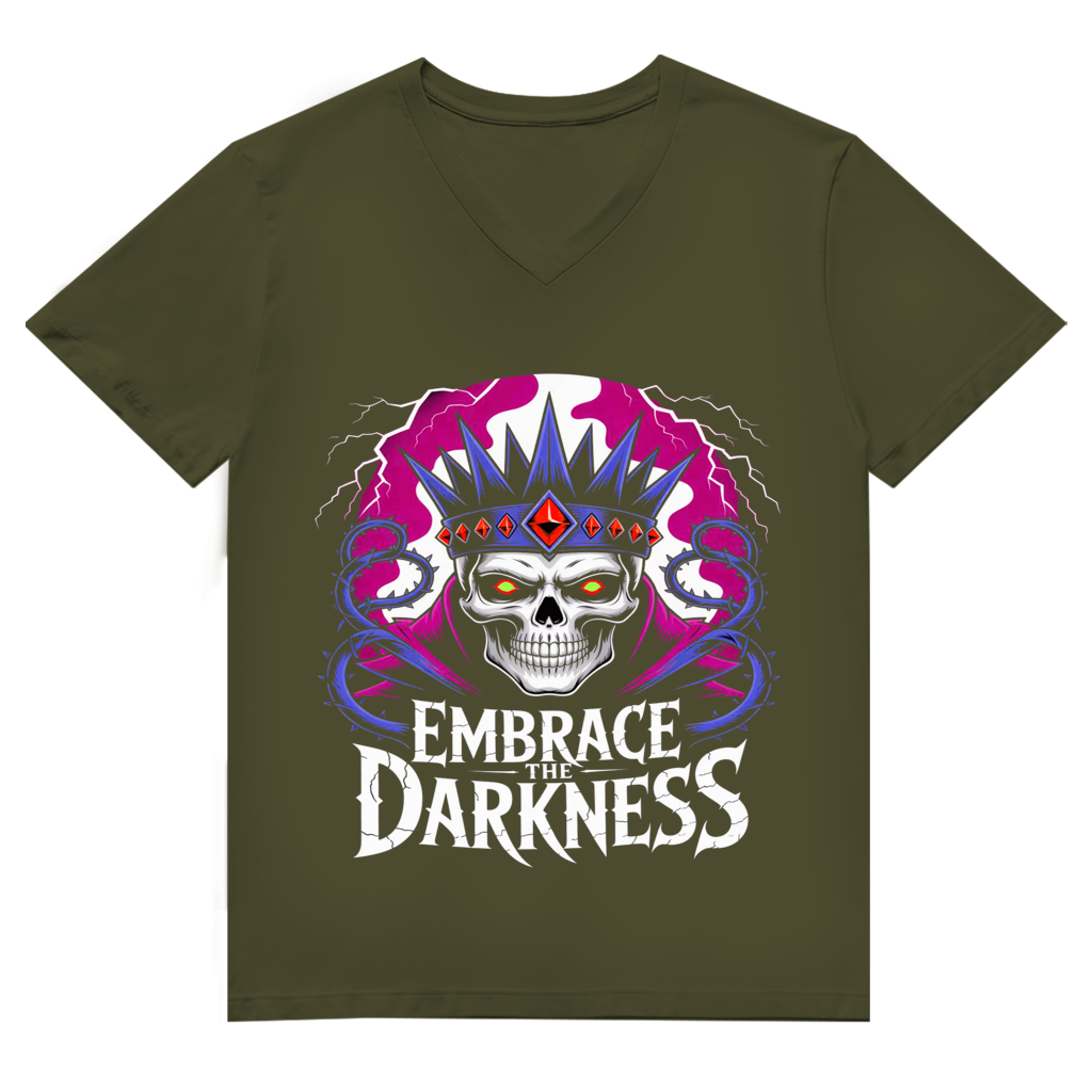 Herren Premium Bio V-Neck T-Shirt Embrace the darkness