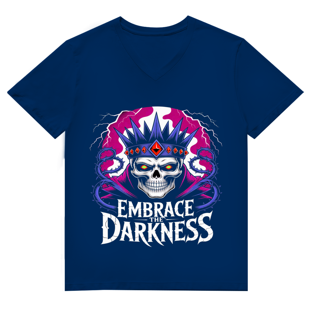 Herren Premium Bio V-Neck T-Shirt Embrace the darkness