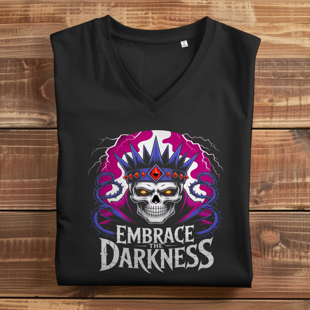 Damen Premium Bio V-Neck T-Shirt Embrace the darkness