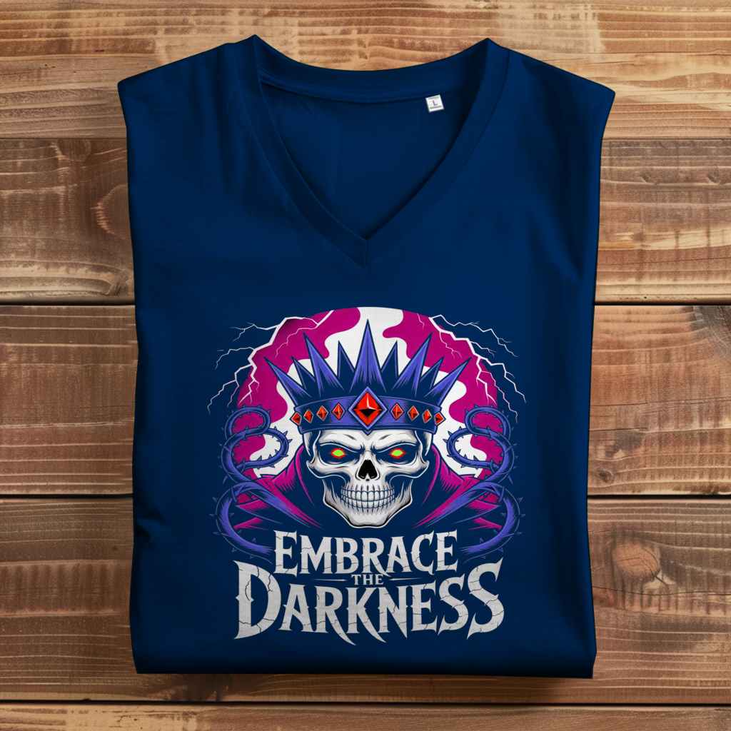 Damen Premium Bio V-Neck T-Shirt Embrace the darkness