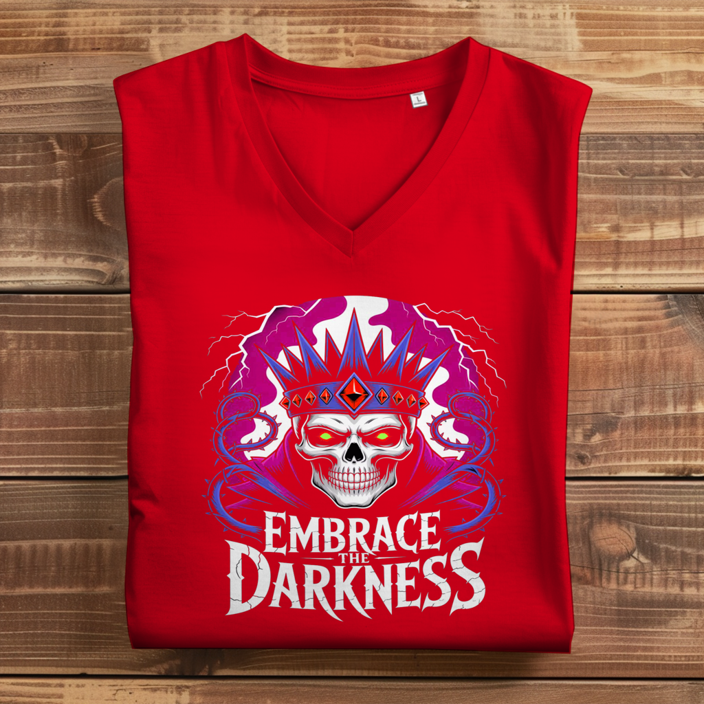 Damen Premium Bio V-Neck T-Shirt Embrace the darkness