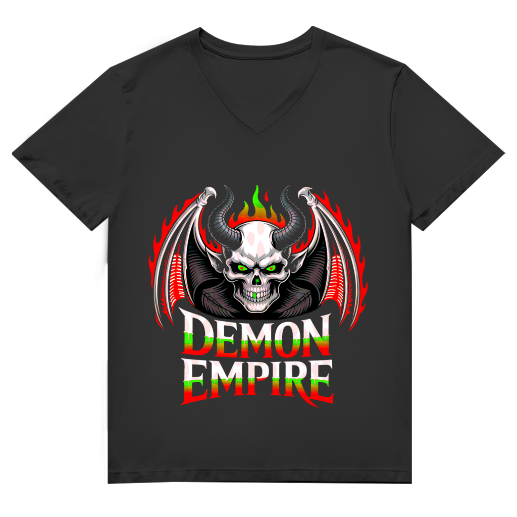 Herren Premium Bio V-Neck T-Shirt Demon Empire