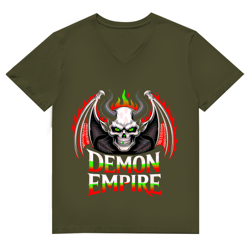 Herren Premium Bio V-Neck T-Shirt Demon Empire