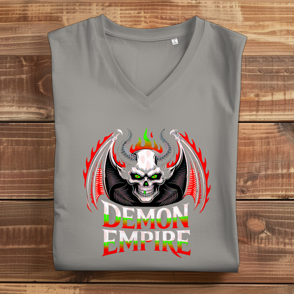 Damen Premium Bio V-Neck T-Shirt Demon Empire